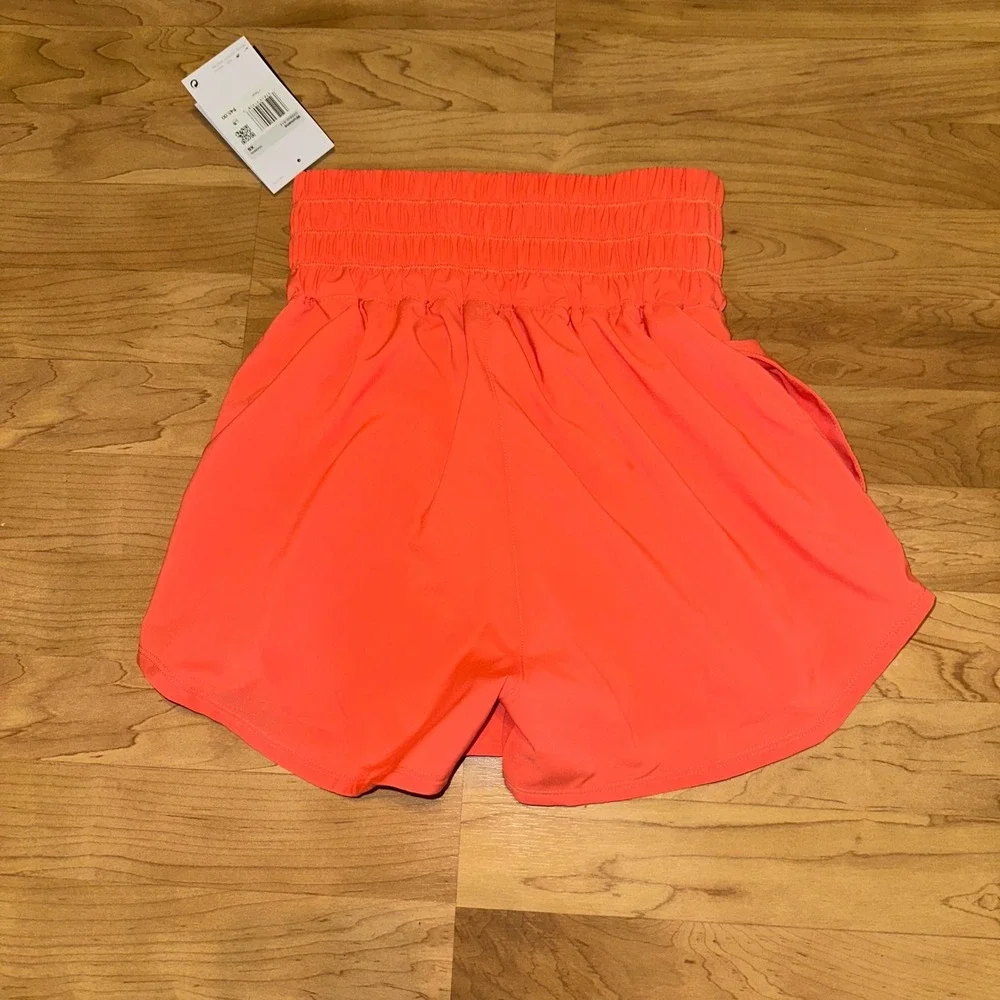 Nike Womens One Dri-fit Ultra High waisted 3"‎ brief lined shorts magic ember XS - Picture 3 of 7